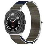 For Samsung Galaxy Watch 7 Ultra 47mm Loop Nylon Hook and Loop Fastener Watch Band(Gray Blue)
