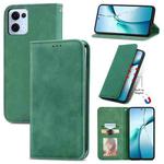 For OPPO Reno13 Retro Skin Feel Magnetic Flip Leather Phone Case(Green)