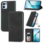 For OPPO Reno13 Retro Skin Feel Magnetic Flip Leather Phone Case(Black)