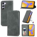 For vivo V40 SE Retro Skin Feel Magnetic Flip Leather Phone Case(Gray)