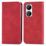 For vivo Y100 5G IND Retro Skin Feel Magnetic Flip Leather Phone Case(Red)