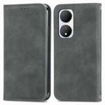 For vivo Y100 5G IND Retro Skin Feel Magnetic Flip Leather Phone Case(Gray)