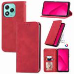 For Honor 400 Lite Retro Skin Feel Magnetic Flip Leather Phone Case(Red)
