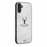 For Samsung Galaxy S25+ 5G Deer Head Cloth Skin All-inclusive Phone Case(White)