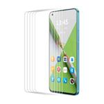 For OnePlus 9RT 5G 5pcs ENKAY 9H Big Arc Edge High Aluminum-silicon Tempered Glass Film