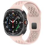 For Samsung Galaxy Watch Ultra 47mm Reverse Buckle Silicone Breathable Watch Band(Pink)