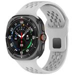 For Samsung Galaxy Watch Ultra 47mm Reverse Buckle Silicone Breathable Watch Band(Grey)