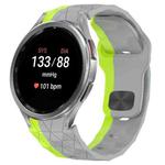 For Samsung Galaxy Watch 7 44mm Football Texture Reverse Buckle Silicone Watch Band(Grey Green)