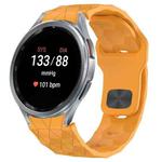 For Samsung Galaxy Watch 7 40mm Football Texture Reverse Buckle Silicone Watch Band(Yellow)