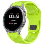 For Samsung Galaxy Watch 7 40mm Football Texture Reverse Buckle Silicone Watch Band(Lime Green)