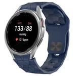 For Samsung Galaxy Watch 7 40mm Football Texture Reverse Buckle Silicone Watch Band(Midnight Blue)