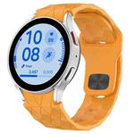 For Samsung Galaxy Watch FE 40mm Football Texture Reverse Buckle Silicone Watch Band(Yellow)