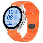 For Samsung Galaxy Watch FE 40mm Football Texture Reverse Buckle Silicone Watch Band(Orange)