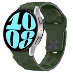 For Samsung Galaxy Watch 6 44mm Football Texture Reverse Buckle Silicone Watch Band(Army Green)