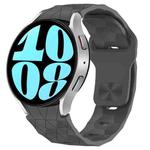 For Samsung Galaxy Watch 6 44mm Football Texture Reverse Buckle Silicone Watch Band(Dark Grey)