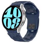 For Samsung Galaxy Watch 6 44mm Football Texture Reverse Buckle Silicone Watch Band(Midnight Blue)