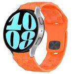 For Samsung Galaxy Watch 6 40mm Football Texture Reverse Buckle Silicone Watch Band(Orange)