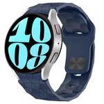 For Samsung Galaxy Watch 6 40mm Football Texture Reverse Buckle Silicone Watch Band(Midnight Blue)