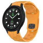 For Samsung Galaxy watch 5 Pro Golf Edition Football Texture Reverse Buckle Silicone Watch Band(Yellow)