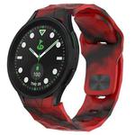 For Samsung Galaxy watch 5 Pro Golf Edition Football Texture Reverse Buckle Silicone Watch Band(Camouflage Red)