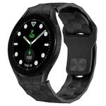 For Samsung Galaxy watch 5 Golf Edition Football Texture Reverse Buckle Silicone Watch Band(Black)