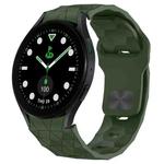 For Samsung Galaxy watch 5 Golf Edition Football Texture Reverse Buckle Silicone Watch Band(Army Green)