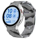 For Samsung Galaxy Watch 5  44mm Football Texture Reverse Buckle Silicone Watch Band(Camouflage Gray)
