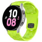 For Samsung Galaxy Watch 5  44mm Football Texture Reverse Buckle Silicone Watch Band(Lime Green)