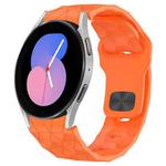 For Samsung Galaxy Watch 5  40mm Football Texture Reverse Buckle Silicone Watch Band(Orange)