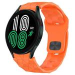 For Samsung Galaxy Watch 4 44mm Football Texture Reverse Buckle Silicone Watch Band(Orange)