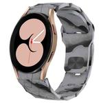 For Samsung Galaxy Watch 4 40mm Football Texture Reverse Buckle Silicone Watch Band(Camouflage Gray)