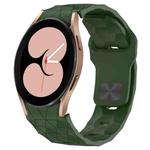 For Samsung Galaxy Watch 4 40mm Football Texture Reverse Buckle Silicone Watch Band(Army Green)