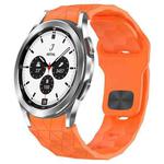 For Samsung  Galaxy Watch 4 Classic 42mm Football Texture Reverse Buckle Silicone Watch Band(Orange)