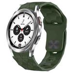 For Samsung  Galaxy Watch 4 Classic 42mm Football Texture Reverse Buckle Silicone Watch Band(Army Green)