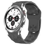 For Samsung  Galaxy Watch 4 Classic 42mm Football Texture Reverse Buckle Silicone Watch Band(Dark Grey)