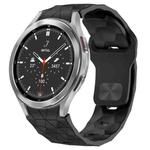 For Samsung  Galaxy Watch 4 Classic 46mm Football Texture Reverse Buckle Silicone Watch Band(Black)