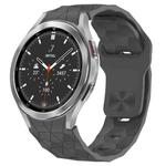 For Samsung  Galaxy Watch 4 Classic 46mm Football Texture Reverse Buckle Silicone Watch Band(Dark Grey)