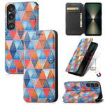 For Sony Xperia 1 VI CaseNeo Colorful Magnetic Leather Phone Case(Rhombus Mandala)