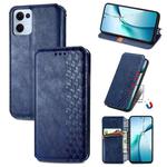 For OPPO Reno13 Pro Cubic Grid Pressed Magnetic Leather Phone Case(Blue)