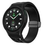 For Sansung Galaxy Watch 5 Pro Golf Edition Richard Magnetic Folding Black Buckle Silicone Watch Band(Black)