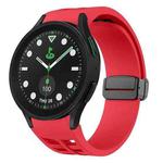 For Sansung Galaxy Watch 5 Pro Golf Edition Richard Magnetic Folding Black Buckle Silicone Watch Band(Red)