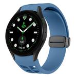 For Samsung Galaxy Watch 5 Golf Edition Richard Magnetic Folding Black Buckle Silicone Watch Band(Blue)