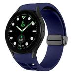 For Samsung Galaxy Watch 5 Golf Edition Richard Magnetic Folding Black Buckle Silicone Watch Band(Midnight Blue)