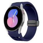 For Samsung Galaxy Watch 5 40 / 44mm Richard Magnetic Folding Black Buckle Silicone Watch Band(Midnight Blue)