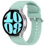 For Samsung Galaxy Watch 6 44mm Solid Color Silver Buckle Quick Release Silicone Watch Band(Teal)