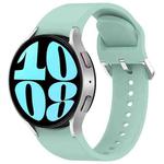 For Samsung Galaxy Watch 6 40mm Solid Color Silver Buckle Quick Release Silicone Watch Band(Teal)