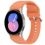 For Samsung Galaxy Watch 5  40mm Solid Color Silver Buckle Quick Release Silicone Watch Band(Orange)