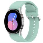 For Samsung Galaxy Watch 5  40mm Solid Color Silver Buckle Quick Release Silicone Watch Band(Teal)