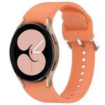 For Samsung Galaxy Watch 4 40mm Solid Color Silver Buckle Quick Release Silicone Watch Band(Orange)