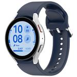 For Samsung Galaxy Watch FE 40mm Solid Color Silver Buckle Quick Release Silicone Watch Band(Midnight Blue)